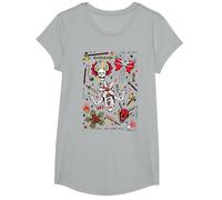 Cosas más extrañas Hellfire Club Camiseta, Niñas, Gris Jaspeado, S