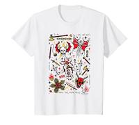 Cosas más extrañas Hellfire Club Camiseta, Niños, Blanco, 4 años