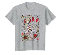 Cosas más extrañas Hellfire Club Camiseta, Niños, Gris Jaspeado, 6 años