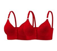 Cosas para mujer con botones en la parte delantera que son transpirables, cómodas y adecuadas para el pecho. Sujetador de maternidad mediano sin aros Camiseta de tirantes con sujetador integrado, rojo