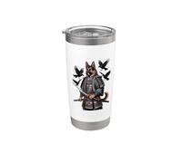 Cosas Pastor Alemán Samurai Japonés Perros Pastor Alemán Vaso térmico de acero inoxidable de doble pared