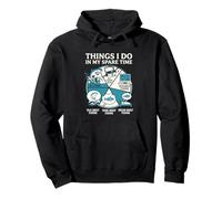 Cosas Que Hacer en mi Tiempo Libre Divertido diseño de Pescador de Pesca Sudadera con Capucha