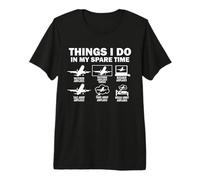 Cosas Que Hago en mi avión de Tiempo Libre Camiseta Premium