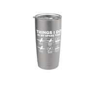 Cosas que hago en mi avión de tiempo libre Vaso térmico de acero inoxidable de doble pared
