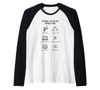 Cosas Que Hago en mi Tiempo Libre - Aficionado al Voleibol Camiseta Manga Raglan