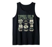 Cosas Que Hago en mi Tiempo Libre BBQ Smoker Grill Camiseta sin Mangas