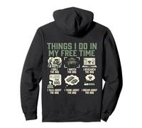 Cosas Que Hago en mi Tiempo Libre BBQ Smoker Grill Sudadera con Capucha