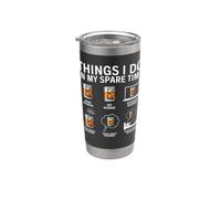 Cosas que hago en mi tiempo libre Beba whisky Bourbon Vaso térmico de acero inoxidable de doble pared