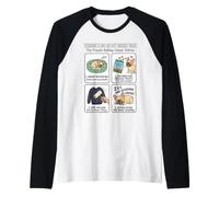 Cosas Que Hago en mi Tiempo Libre Bulldog francés Meme Perro Mamá Camiseta Manga Raglan