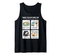 Cosas Que Hago en mi Tiempo Libre Bulldog francés Meme Perro Mamá Camiseta sin Mangas