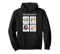 Cosas Que Hago en mi Tiempo Libre Bulldog francés Meme Perro Mamá Sudadera con Capucha