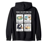 Cosas Que Hago en mi Tiempo Libre Bulldog francés Meme Perro Mamá Sudadera con Capucha