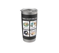 Cosas que hago en mi tiempo libre Bulldog francés Meme Perro Mamá Vaso térmico de acero inoxidable de doble pared