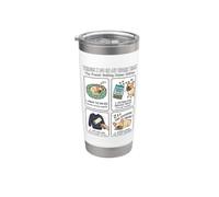 Cosas que hago en mi tiempo libre Bulldog francés Meme Perro Mamá Vaso térmico de acero inoxidable de doble pared