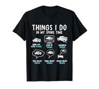 Cosas que hago en mi tiempo libre Camión entusiasta camión colorido Camiseta