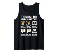 Cosas que hago en mi tiempo libre Cóctel divertido de piña colada Camiseta sin Mangas