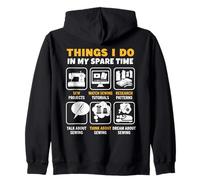 Cosas Que Hago en mi Tiempo Libre Costurera Quilting Sudadera con Capucha