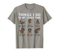 Cosas Que Hago en mi Tiempo Libre Dachshund Lindo Weiner Dog Camiseta