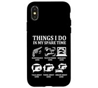 Cosas Que Hago en mi Tiempo Libre Divertido Amante de Las Armas papá Entusiasta Carcasa para iPhone X/XS