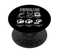 Cosas Que Hago en mi Tiempo Libre Divertido Amante de Las Armas papá Entusiasta PopSockets PopGrip Adhesivo