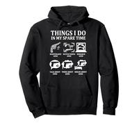 Cosas Que Hago en mi Tiempo Libre Divertido Amante de Las Armas papá Entusiasta Sudadera con Capucha