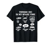 Cosas Que Hago en mi Tiempo Libre Divertido Entusiasta de los Coches Niños Hombres Camiseta