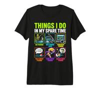 Cosas Que Hago en mi Tiempo Libre Divertido Pescador Pescador Amante Camiseta Premium