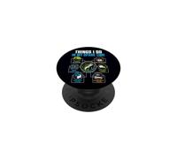 Cosas Que Hago en mi Tiempo Libre Divertido Pescador Pescador Amante PopSockets PopGrip Adhesivo