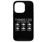 Cosas Que Hago en mi Tiempo Libre Divertidos Amantes de la Pesca Carcasa para iPhone 13 Pro