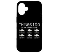 Cosas Que Hago en mi Tiempo Libre Divertidos Amantes de la Pesca Carcasa para iPhone 16