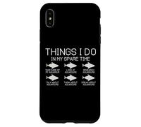 Cosas Que Hago en mi Tiempo Libre Divertidos Amantes de la Pesca Carcasa para iPhone XS MAX