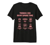 Cosas Que Hago en mi Tiempo Libre Entusiasta de los Coches Divertido Amante de los Coches Camiseta Premium