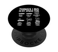 Cosas Que Hago en mi Tiempo Libre Entusiasta de los Coches Funny Car Guy PopSockets PopGrip Adhesivo