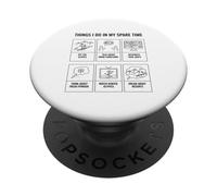 Cosas Que Hago en mi Tiempo Libre: Entusiasta del esquí PopSockets PopGrip Adhesivo
