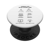 Cosas Que Hago en mi Tiempo Libre: Entusiasta del Hockey sobre Hielo PopSockets PopGrip Adhesivo
