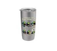 Cosas que hago en mi tiempo libre Especialidad Barista Coffee Frog Vaso térmico de acero inoxidable de doble pared
