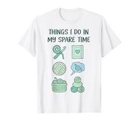 Cosas Que Hago en mi Tiempo Libre Funny Crochet Lover Camiseta