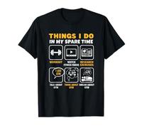 Cosas Que Hago en mi Tiempo Libre Gimnasio Entrenamiento Fitness Lifting Camiseta