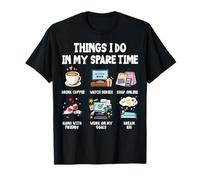Cosas Que Hago en mi Tiempo Libre Hábitos Divertidos Café Amigos Camiseta