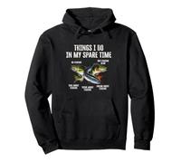 Cosas Que Hago en mi Tiempo Libre IR a Pescar Divertidos Amantes de la Pesca Sudadera con Capucha