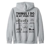 Cosas Que Hago en mi Tiempo Libre Jinete de Motocicleta Sudadera con Capucha