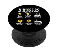 Cosas que hago en mi tiempo libre Jugar Fútbol Ver Fútbol Resear PopSockets PopGrip Adhesivo