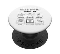 Cosas Que Hago en mi Tiempo Libre - Knitting Lover PopSockets PopGrip Adhesivo