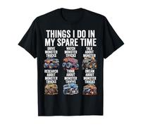 Cosas Que Hago en mi Tiempo Libre Monster Trucks Camiseta