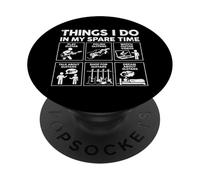 Cosas Que Hago en mi Tiempo Libre Música Rock Rock Band Guitarrista PopSockets PopGrip Adhesivo