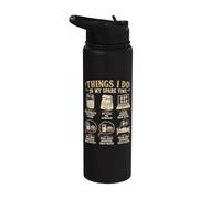 Cosas que hago en mi tiempo libre Pan Baker de masa madre Stainless Steel Insulated Water Bottle