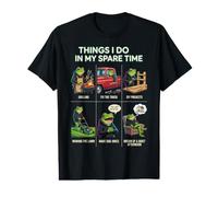 Cosas Que Hago en mi Tiempo Libre Papá Humor asando a Funny Frog Camiseta gráfica económica
