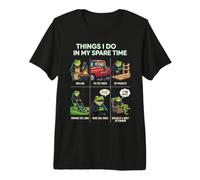 Cosas Que Hago en mi Tiempo Libre Papá Humor asando a Funny Frog Camiseta Premium