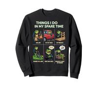 Cosas Que Hago en mi Tiempo Libre Papá Humor asando a Funny Frog Sudadera