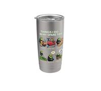 Cosas que hago en mi tiempo libre Papá Humor asando a Funny Frog Vaso térmico de acero inoxidable de doble pared